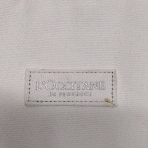 L'Occitane in Provence White Cotton Cosmetic Makeup Bag - Picture 9 of 9